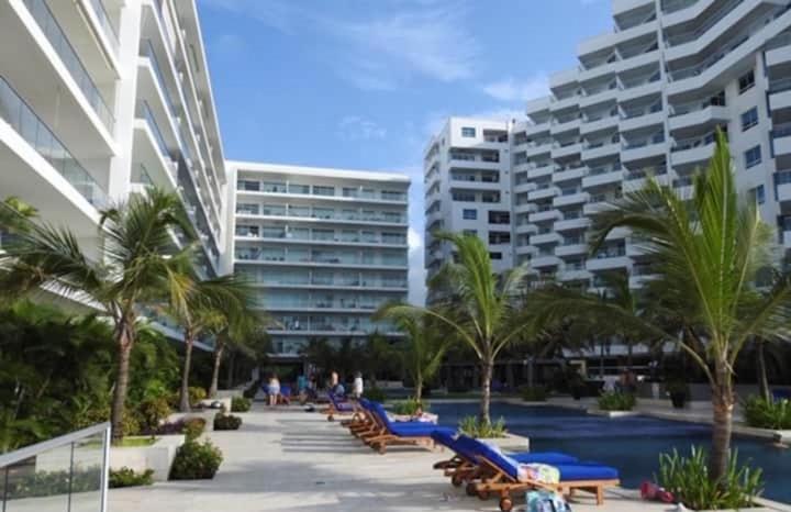 Hermoso Apartamento Con Todas Las Comodidades Acceso Directo A La Playa Morros Epic Sector La Boquilla Cumple Protocolos De Bioseguridad Cartagena Bagian luar foto