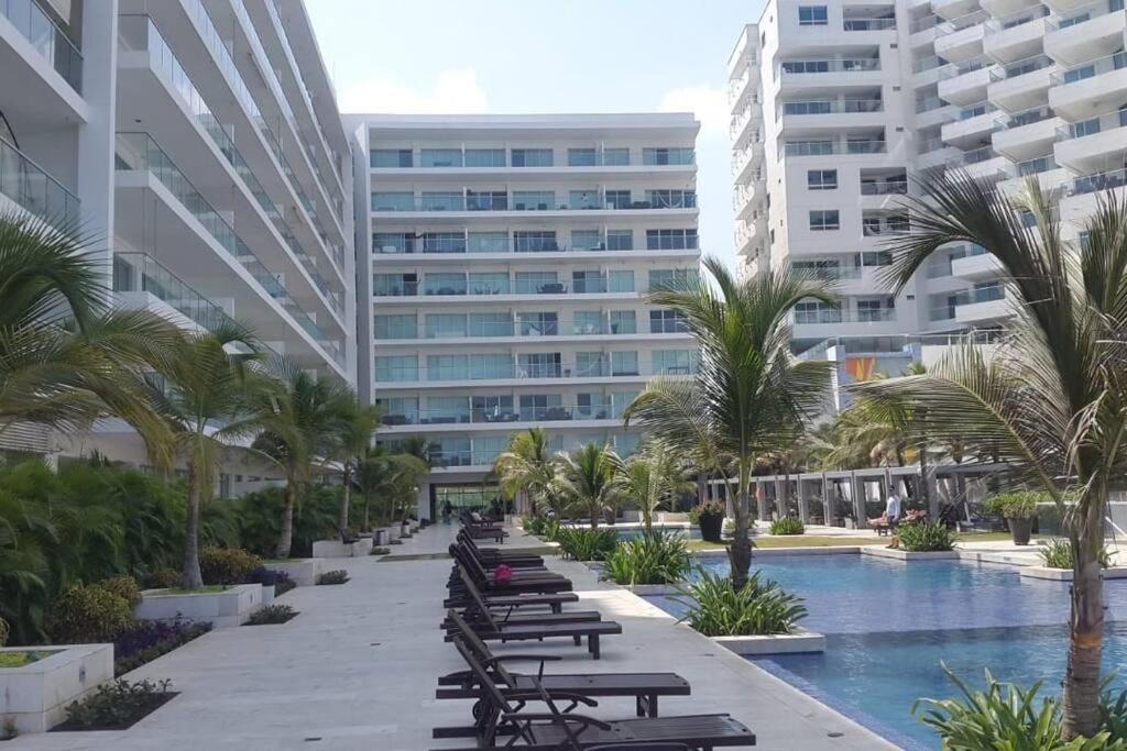Hermoso Apartamento Con Todas Las Comodidades Acceso Directo A La Playa Morros Epic Sector La Boquilla Cumple Protocolos De Bioseguridad Cartagena Bagian luar foto