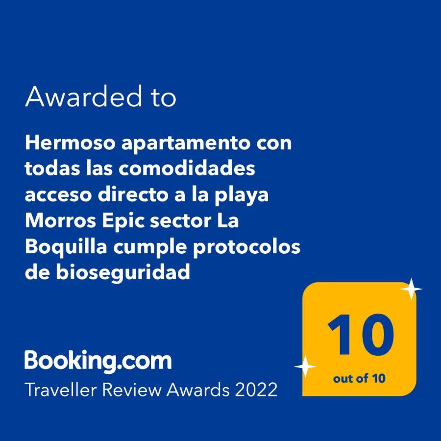 Hermoso Apartamento Con Todas Las Comodidades Acceso Directo A La Playa Morros Epic Sector La Boquilla Cumple Protocolos De Bioseguridad Cartagena Bagian luar foto