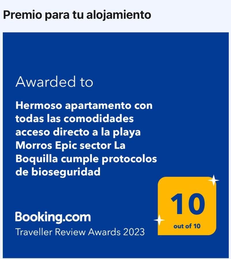 Hermoso Apartamento Con Todas Las Comodidades Acceso Directo A La Playa Morros Epic Sector La Boquilla Cumple Protocolos De Bioseguridad Cartagena Bagian luar foto